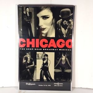 Framed Chicago The Drop-Dead Broadway Musical Poster 1998